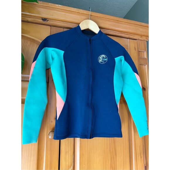 O'Neill Women's Bahia Front Zip Wetsuit Jacket. Size 12 - Picture 1 of 14